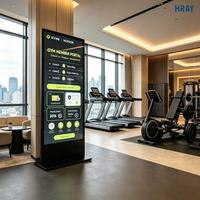 Pantalla Comercial HRAY de 65 Pulgadas, 260 cd/m² de Brillo, Amplio Ángulo de Visión, para Transmisión de Información en Tiendas Minoristas, Servicio Personalizado OEM/ODM