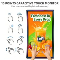 Kiosque immersif incurvé sur pied de 43, 49 et 55 pouces |   Lecteur d'affichage numérique Android 4K UHD, animation, design fin, anti-reflet, qualité supérieure