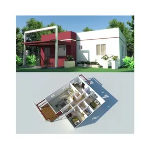 سهل التركيب بسعر جيد أفريقي 100 متر مربع وحدات بيت 2 غرفة نوم جاهزة