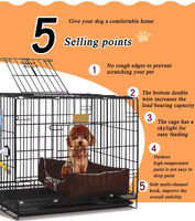 Cage pliable en métal avec plateau et ouverture supérieure sécurisée pour chiens de petite et moyenne taille, idéale pour l'intérieur - Vente en gros