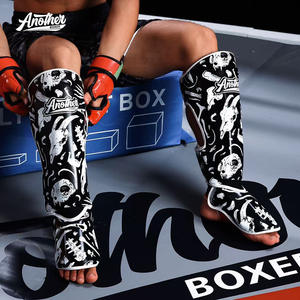 ANOTHERBOXER Protège-tibias de boxe professionnels Protection des pieds Cuir PVC Nylon Muay Thai Entraînement de sparring XS-S-L pour - Product Image 2