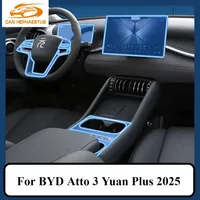Película Protectora Transparente de TPU para el Interior del BYD Atto 3 Yuan Plus 2025, Panel de Cambios, GPS, Consola Central, Accesorios de Protección PPF