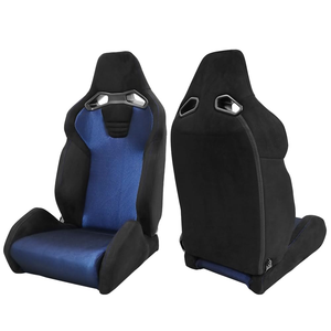 Sièges baquets de course automobile en cuir PU noir, logo personnalisé, paire de sièges sport, ajustement universel - Product Image 2