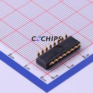 SSGM780103 DIP Switch SMD-16P,6.8x22.1mm Switch Flat Toggle, Groove Type Single Pole Single Throw 8 Gull Wing Type - Product Image 2