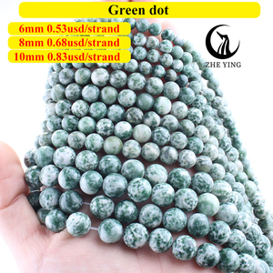 Zhe Ying 6mm 8mm 10mm perles <span class=keywords><strong>de</strong></span> pierre <span class=keywords><strong>de</strong></span> jaspe point vert cristal <span class=keywords><strong>de</strong></span> guérison pierres précieuses en vrac perles <span class=keywords><strong>de</strong></span> jaspe point vert - Product Image 6