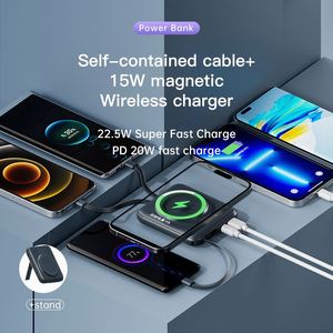 พาวเวอร์แบงค์แม่เหล็ก 10000mAh ชาร์จเร็วสุด 22.5W พร้อมขาตั้งสี่ขาในตัว - Product Image 2