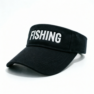 Visera de Pesca con Logotipo Bordado Personalizado, Visera Curva, Parte Superior Vacía, Ajustable para Exteriores - Product Image 2