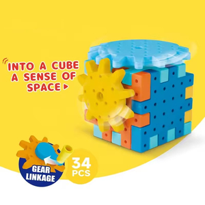 2024 niños gran oferta 34 Uds Barco Pirata <span class=keywords><strong>dibujos</strong></span> <span class=keywords><strong>animados</strong></span> juego <span class=keywords><strong>de</strong></span> bloques <span class=keywords><strong>de</strong></span> engranajes juguete educativo DIY montaje engranaje giratorio juguete <span class=keywords><strong>de</strong></span> bloques <span class=keywords><strong>de</strong></span> construcción - Product Image 4