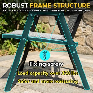 <b>Outdoor</b> Patio <b>Chairs</b> Set Of 2 <b>Stackable</b> Portable For Deck Garden Camping Travel - Product Image 3