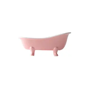 Ciotola in Ceramica <span class=keywords><strong>per</strong></span> Budino, Mini Vasche da Bagno, Contenitore <span class=keywords><strong>per</strong></span> Ghiaccio, Tazza Rosa <span class=keywords><strong>per</strong></span> Casa e Bevande - Product Image 1