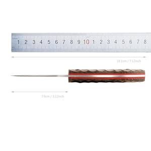 Taiwan Meilleure vente 268 couteau à lame fixe de chasse en acier damas avec manche en Micarta pour polyvalent - Product Image 3