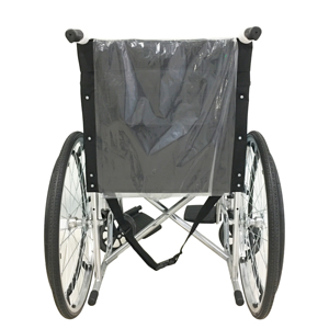 Silla de ruedas manual ligera de acero al carbono para discapacitados plegables de rehabilitación médica multifuncional - Product Image 6