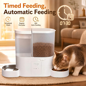 Distributeur automatique d'eau et de nourriture intelligent tout-en-un en acier inoxydable avec caméra IA 2K pour chats et chiens - Product Image 3