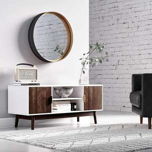 Meuble TV pour salon, rangement, fabrication sur mesure, support TV au sol - Product Image 5