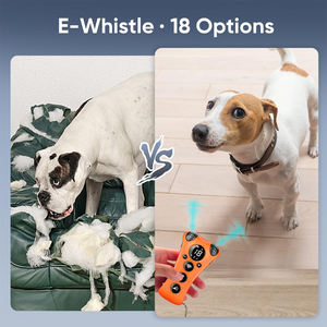 Entrenador ultrasónico ajustable para perros, 10 niveles, recargable, de frecuencia variable, resistente al agua, IP67, Corrector de comportamiento de mascotas de plástico - Product Image 4