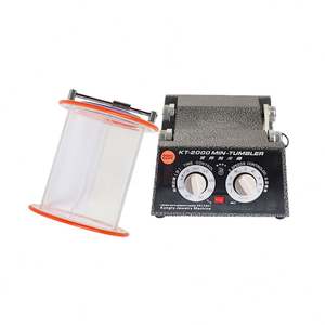 เครื่องขัดเงาอัญมณีแบบถังแก้ว พร้อมอุปกรณ์ขัดผิวหินหยก เงิน ทอง  ทำจากสแตนเลสแบบหมุน - Product Image 4