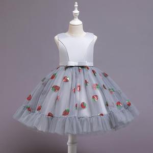 Vestido <span class=keywords><strong>de</strong></span> niña con lazo bordado <span class=keywords><strong>de</strong></span> fresa, tutú <span class=keywords><strong>de</strong></span> malla <span class=keywords><strong>de</strong></span> encaje para boda, Navidad, fiesta <span class=keywords><strong>de</strong></span> cumpleaños - Product Image 3