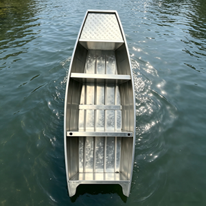Bateau de pêche à coque hermétique en aluminium 5052 à fond plat de 2,5 m à 4,5 m pour 1 à 3 personnes, usage aquaculture - Product Image 3