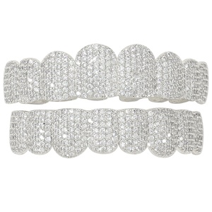 Bijoux de corps Hip-Hop en zirconium plaqué or à huit dents, style électrolytique, tendance, populaire pour Halloween, vente transfrontalière - Product Image 5