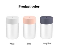 Humidificateur portable 260 ml en plastique H2O, mini humidificateur ultrasonique à brume froide, aromathérapie, veilleuse LED, faible bruit, pour bureau et usage domestique