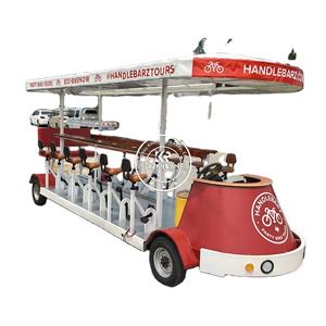 Bicicleta Eléctrica de Lujo con Doble Pedal y Doble Motor, para 8-13 Pasajeros, Techo Abierto, para Paseos Turísticos y Fiestas, Estructura de Acero, Velocidad de 6 km/h - Product Image 1