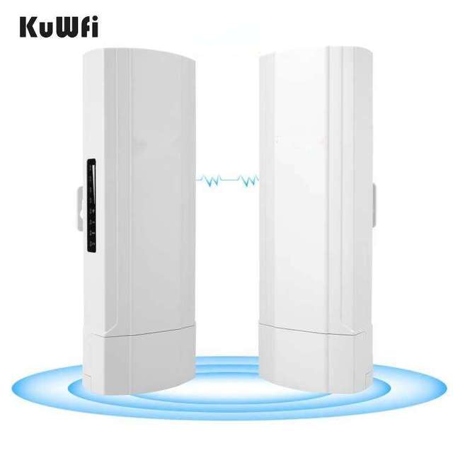 OEM outdoor Wifi extender 5km long range 5.8G 900Mbps CPE wireless bridge with 14dBi antenna