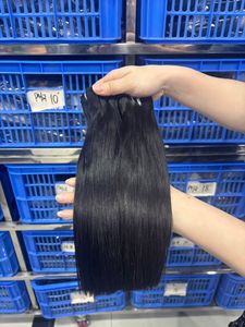 Ekstensi rambut sambungan mesin berkualitas tinggi, rambut lurus Brasil asli SUPER REMY VIRGIN DOUBLE BONE STRAIGHT BUNDLES, warna beragam. - Product Image 3