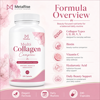 Complément alimentaire de beauté au collagène en capsules dures, marque privée OEM, 240 unités, pour adultes