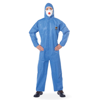 नई डिजाइन सुरक्षा सुरक्षा उपकरण Coverall Coveralls 65Gsm कपड़े विरोधी रासायनिक जैविक Hazmat समग्र सूट