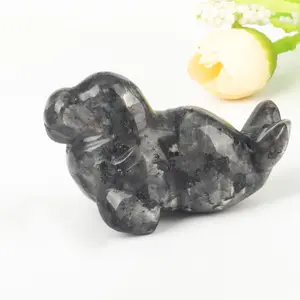 2 Inches Japandi Factory Wholesale Natural Crystal Crafts Jade Animals Seal Heading Crystal Carving for decoration