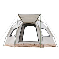 Tente de glamping imperméable haut de gamme pour 4 personnes, tente de camping familiale, installation facile, tente instantanée, portable, vente en gros d'usine, tente de safari
