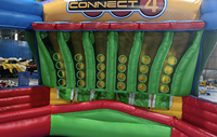 Jeu de Connect 4 gonflable interactif de marque DFRL, défi de basket-ball, matériau PVC, taille personnalisable, installation facile