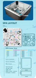 JOYEE Spa extérieur, best-seller, bain à remous pour 5 personnes, fabriqué en Chine, meilleure qualité, fabricant OEM, baignoires, spas - Product Image 6