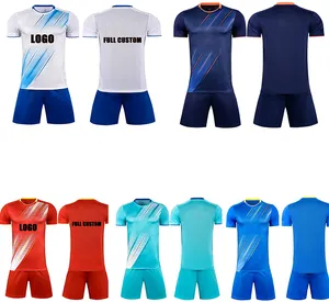 Ronde Hals Digitale Print Custom Voetbal Uniform Sets Rode En Witte Thai Kwaliteit Voetbal Jersey