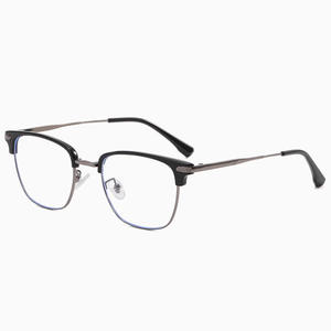 Gafas de media montura Refined Scoundrel, montura mediana, lentes AC, anti-luz azul, unisex, estilo coreano, gafas ópticas - Product Image 3