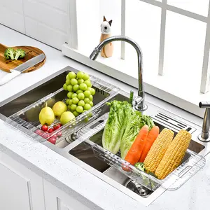 Домашняя подвесная сливная стойка для фруктов и овощей, пластиковая кухонная корзина для фильтра для мусора, сливная корзина для раковины