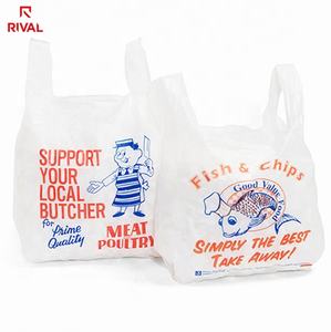 Sacs de transport de T-shirt en plastique d'emballage personnalisé en HDPE biodégradable de gros - Product Image 3