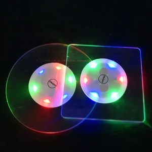 โปรโมชั่น10cm สติกเกอร์รถไฟเหาะ LED แบบกำหนดเองขายดี RGB เรืองแสงช่วงดึกการควบคุมเสียงรีโมทปีใหม่100ชิ้น - Product Image 4