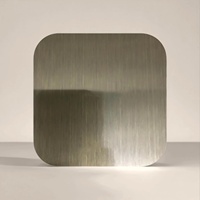 Tôle en acier inoxydable brossé bronze mat HL016 pour panneaux muraux
