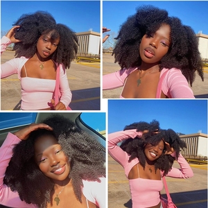Ombre Glueless Short <strong>Afro</strong> Crochet Hair Lace Front <strong>Wigs</strong> With Bangs for Black Women African Synthetic Cosplay <strong>Wig</strong> Lace <strong>Wig</strong> - Product Image 5