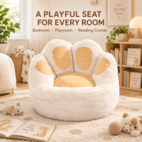 Fauteuil de salon moderne en forme de patte de chat, sans structure, entièrement en mousse, compressé sous vide, pour salon et chambre à coucher