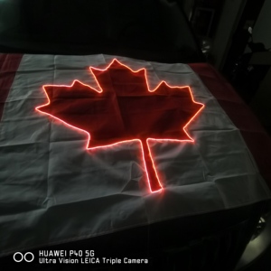 <span class=keywords><strong>Fil</strong></span> d'EL de lumière au néon luminescente pour des hoodies de vêtements, vêtements rougeoyants - Product Image 2