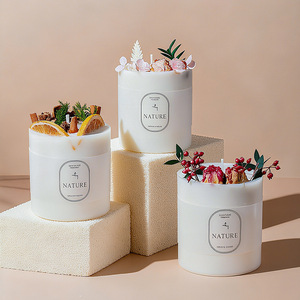 Velas Aromáticas Grandes con Temática Forestal Lanjo, Flores Secas Hechas a Mano, en Frasco de Vidrio de Larga Duración, Regalo Perfecto de Cumpleaños para Spa o Días Festivos - Product Image 2