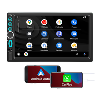 Autoradio 2 DIN 7 pouces avec écran tactile, Bluetooth, Carplay sans fil, Android Auto, radio FM, USB Type-C, lecteur MP5 double DIN