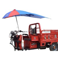 Paraguas de Motocicleta Manual para Hombre, 125 cm, Moderno, de Aleación de Aluminio, con Mango de Plástico Recubierto de Negro, Totalmente Desmontable, Engrosado e Impermeable