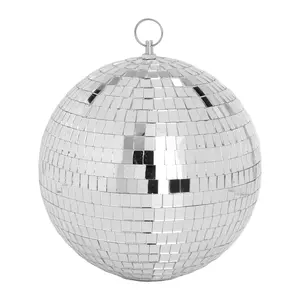 镜球，8英寸反光舞蹈迪斯科球，带DJ俱乐部派对吊环，家居装饰