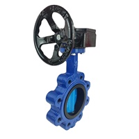 Válvula de Mariposa Tipo Lug de Bajo Precio, Cuerpo de CI/DI/SS304, Sello de PTFE/EPDM/NBR, Operación Manual/por Engranaje, Estándar DIN/JIS/BS