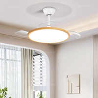 Ventilateur de plafond LED moderne en métal à intensité variable, pales de 42 pouces, lumière réglable, température de couleur 3000-6000K, télécommande pour la maison