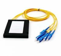 Divisor Óptico PLC SC/UPC 1x4, Caja de ABS de 1M con Conector, Tipo de Caja de Divisor de Fibra