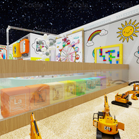 Équipement de terrain de jeu intérieur en bois/PVC/vinyle/acier sur mesure pour usage commercial avec mur d'escalade et toboggans